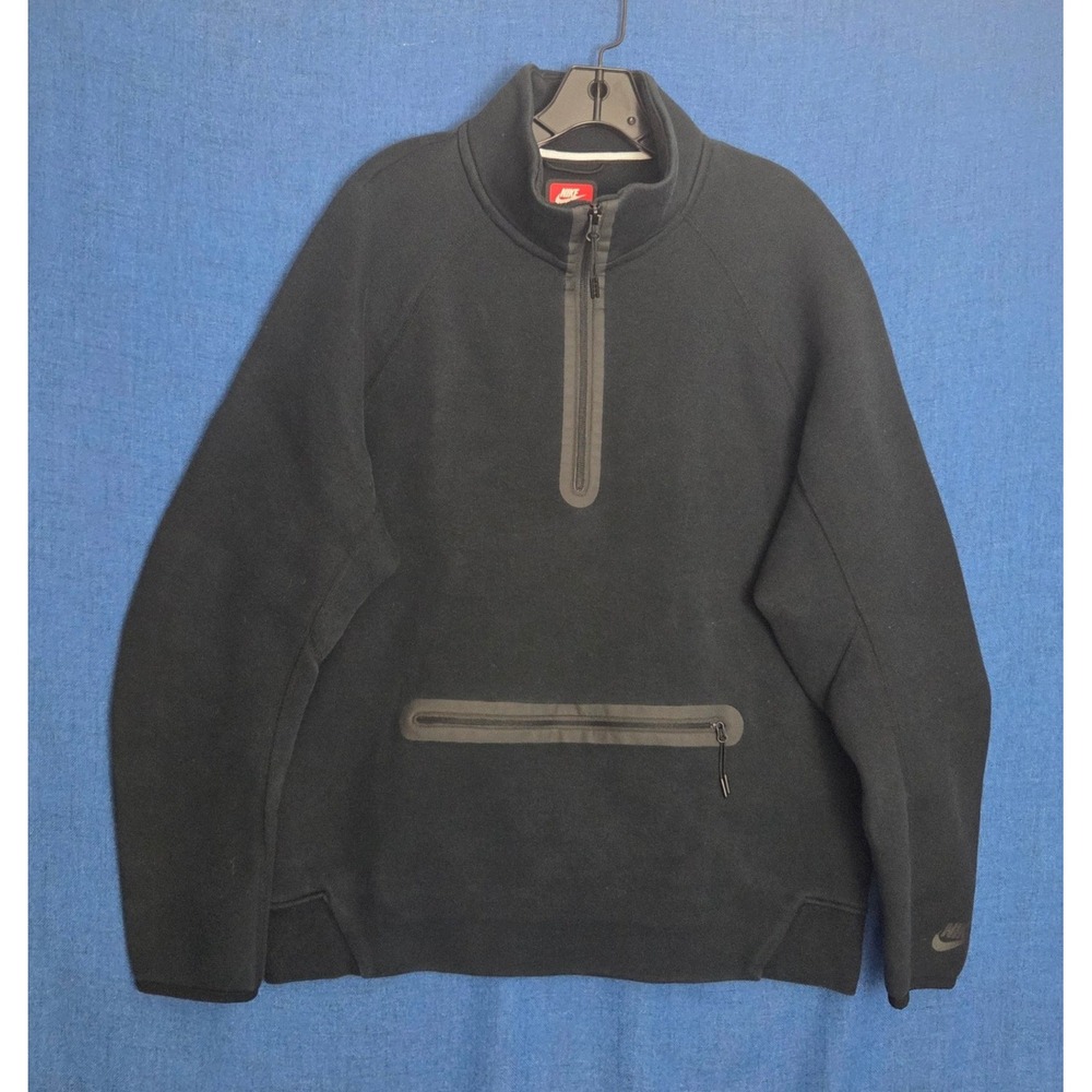 Nike Sportswear Tech Fleece 1/2-Zip Pullover Black FB7998-010 Mens Large